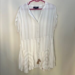 Aakaa White Striped Blouse